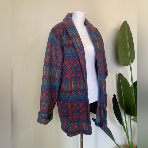 Vintage 80s colorful southwestern Nuggets jacket coat size medium - Picture 1 of 8